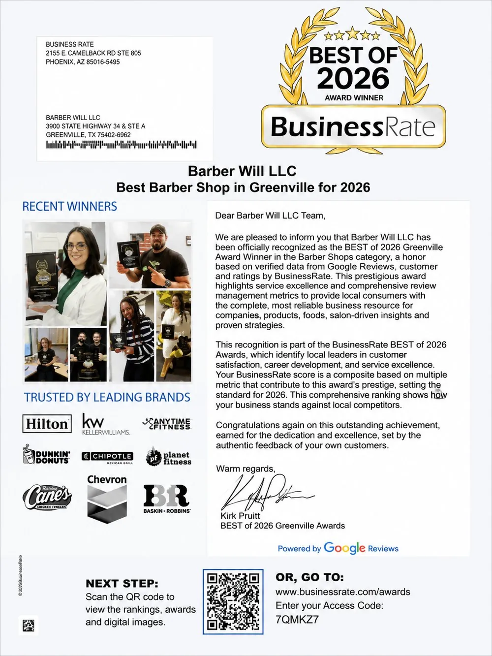 Diploma Best Barber Shop in Greenville 2026